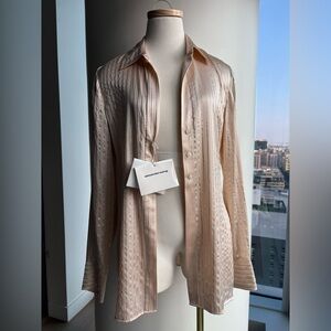 Alexander Wang Crystal Silk Blouse